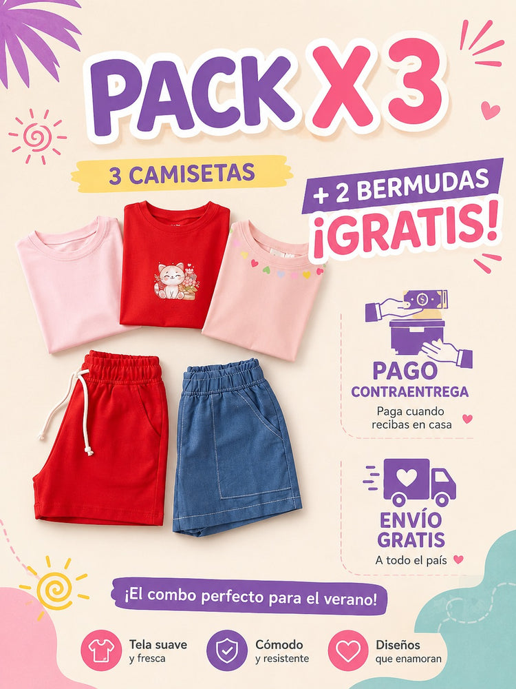 COMBO PACK X 3 NIÑA